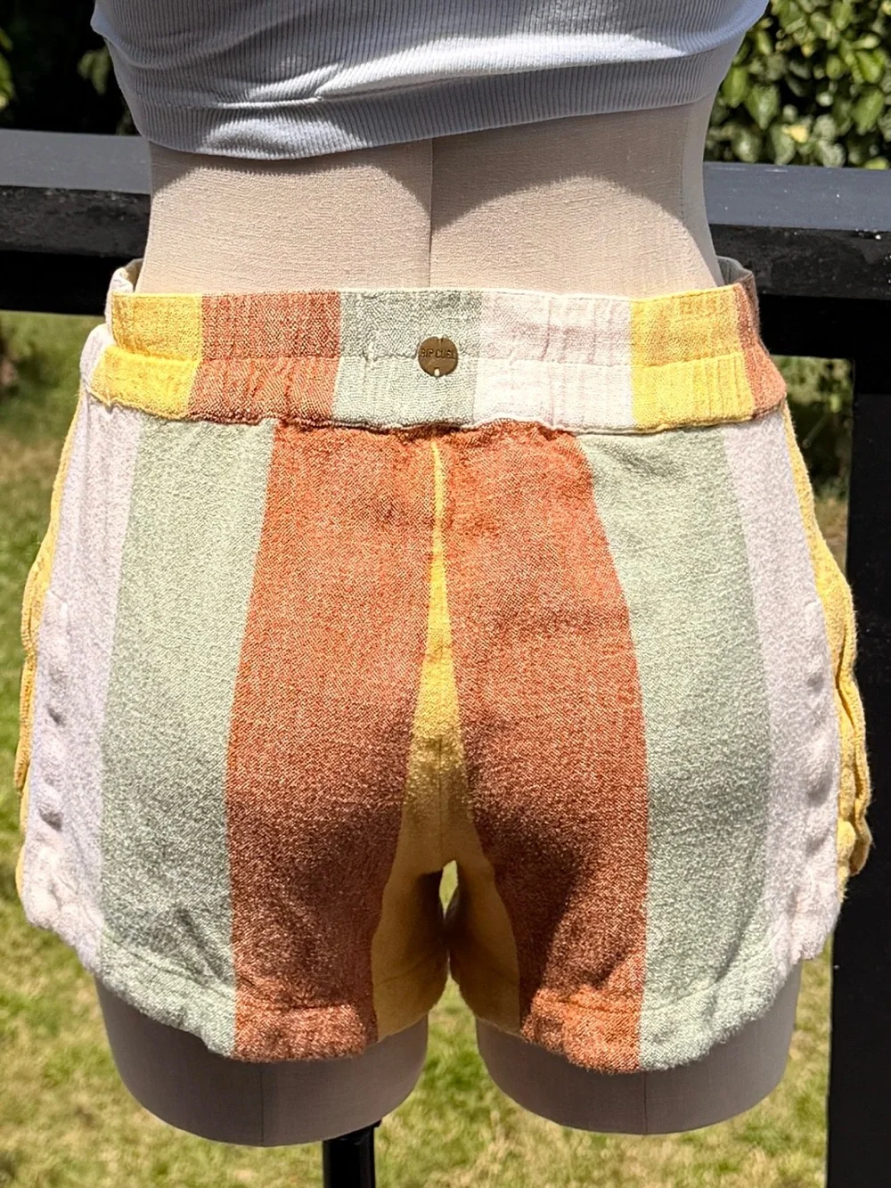 RIP CURL TRIPPIN STRIPE WALKSHORT  Striped Terry Cloth Shorts Size Small